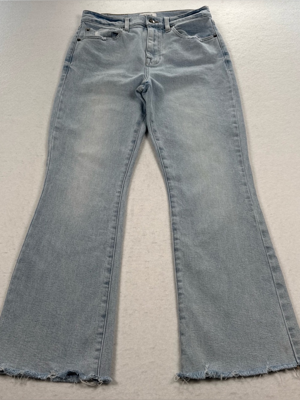 Pistola Lennon High Rise Cropped Boot Cut Jeans Womens 29 Raw Hem Lt Wash Ankle - Picture 5 of 7